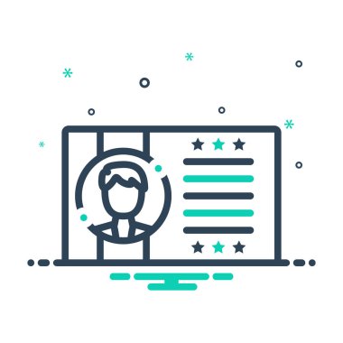 Müşteri profili için mix renk simgesi