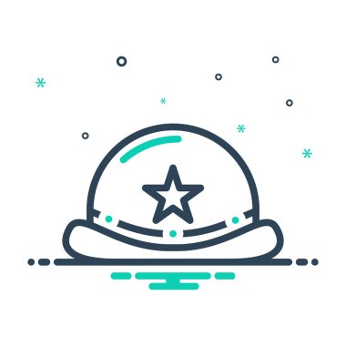 Şapka beyzbol şapka için mix renk simgesi