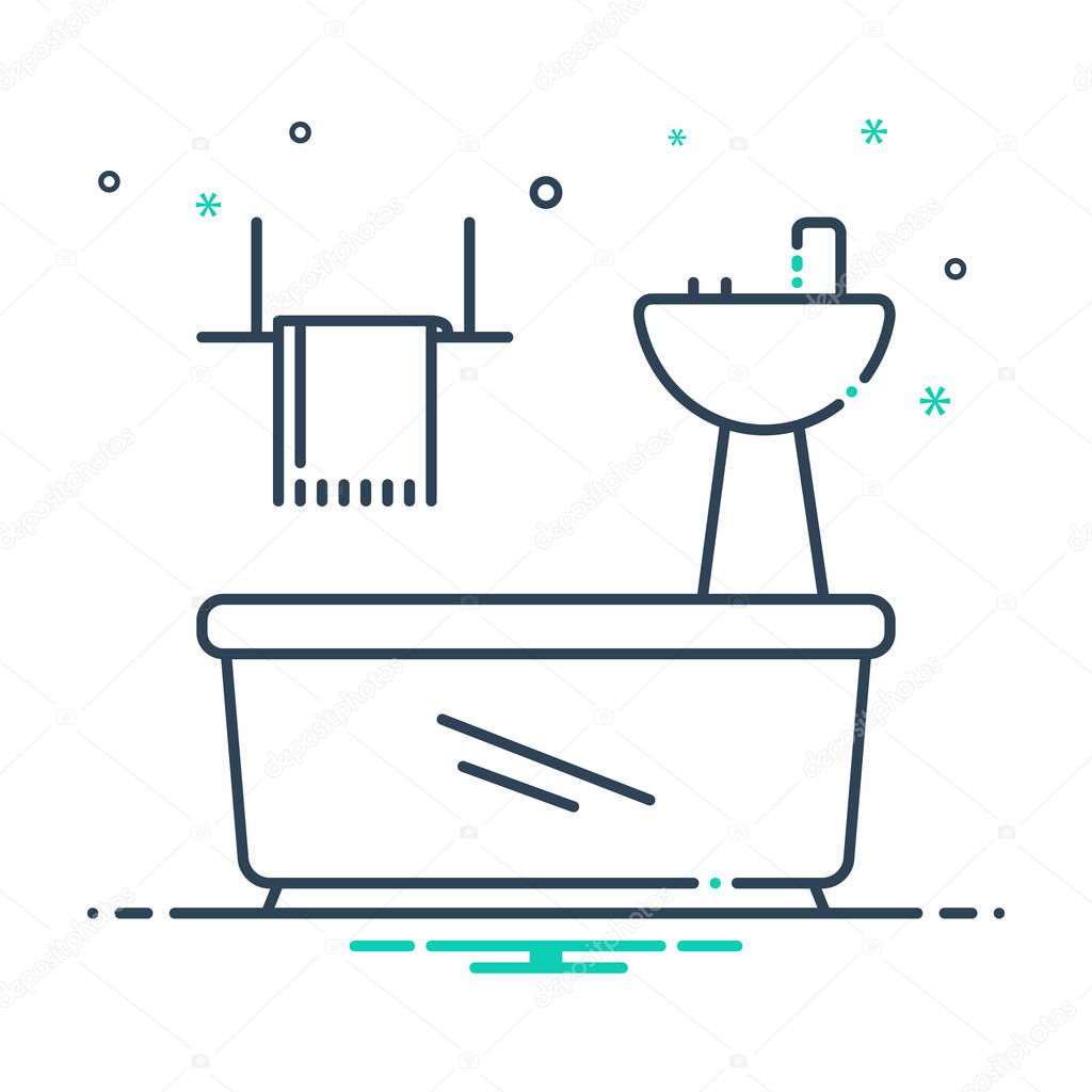 Mix color icon for  Bathroom appliances