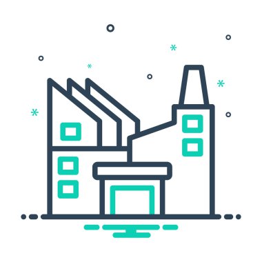 Sanayi Fabrikası için mix renk simgesi