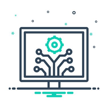 Kalkınma yenilik için mix renk simgesi