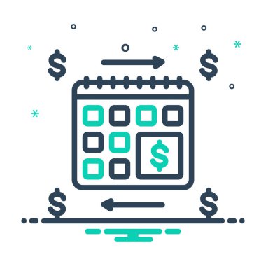 Maaşlar rant için mix renk simgesi