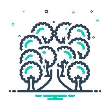 Orman orman için mix renk simgesi