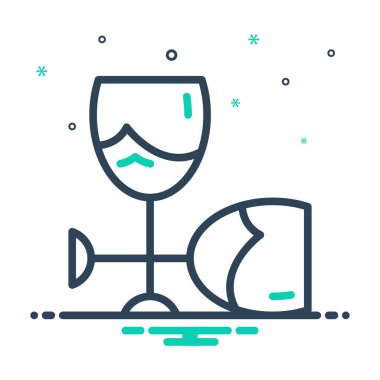 Cam kum püskürtme için mix renk simgesi