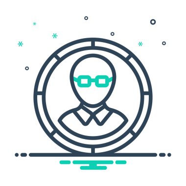 Üye insanlar için mix renk simgesi 