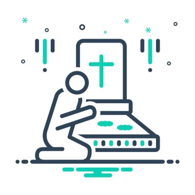 Yaslı mezarlık için mix renk simgesi 