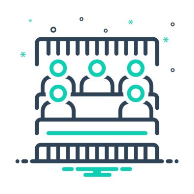 Mix renk simgesini açık tribün insanlar için