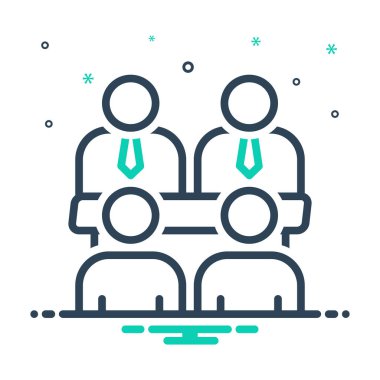 Yönetim Kurulu toplantısı için mix renk simgesi