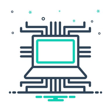 Cihaz makine için mix renk simgesi