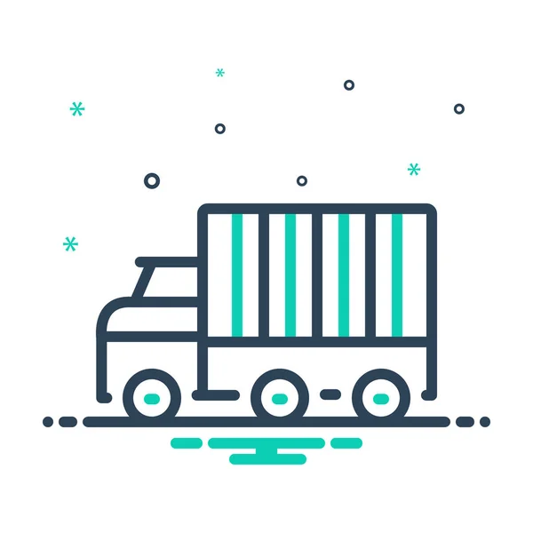 Smíchejte Barvy Ikony Pro Logistiku Vývozu — Stockový vektor
