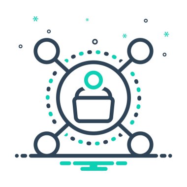 Mix renk simge savunucusu üye için