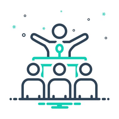 Kampanya oylama için renk simge karıştırmak