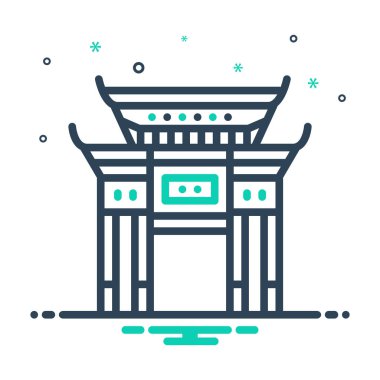 Chinatown Çin için mix renk simgesi