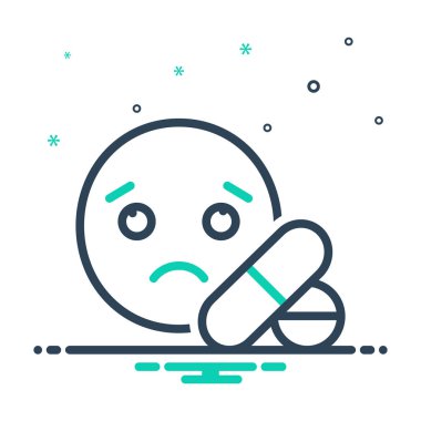 Zorlama çaresizlik için mix renk simgesi