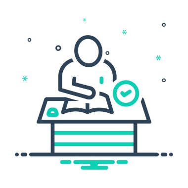 Kurs Resepsiyon için mix renk simgesi