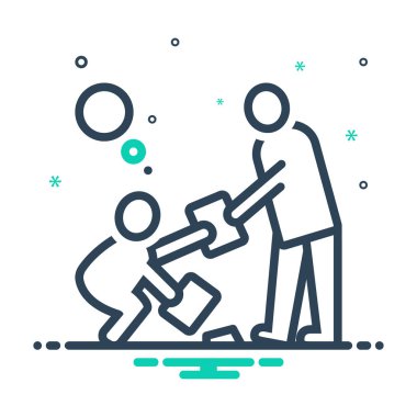 Edep saygı için mix renk simgesi