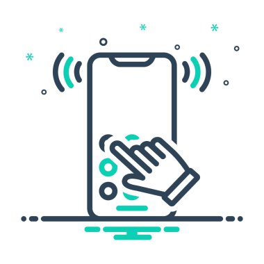 Çevir sesi telekomünikasyon için mix renk simgesi