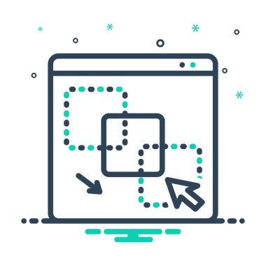 Mix renk simge sürüklenebilir dragg için