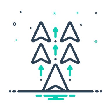 Mix renk simgesi için aşıldı ok