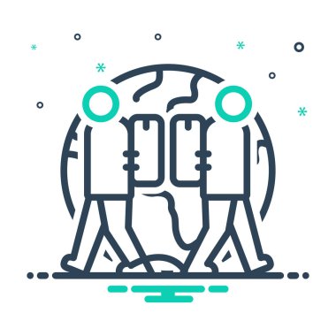 Expat gurbetçi için mix renk simgesi