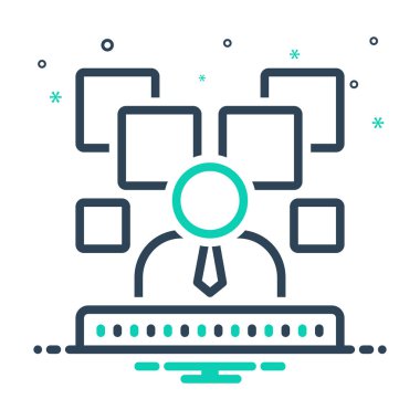 Yorumcu tanımlayıcısı için mix renk simgesi