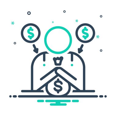  Bağış sadaka için mix renk simgesi