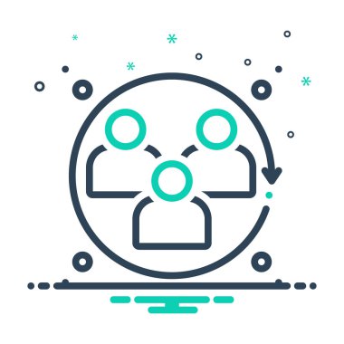  Beşeri Bilimler insanlık için mix renk simgesi