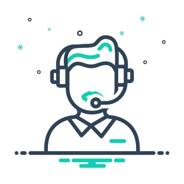  Müşteri Servis Danışmanı için mix renk simgesi