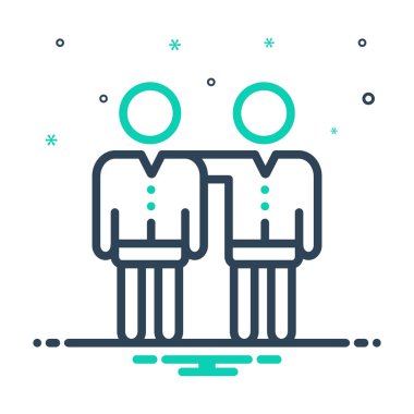  Mix renk simge arkadaş arkadaş için