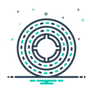   Renk simge tur dairesel için karıştırmak