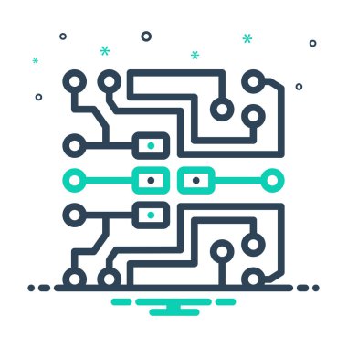  Elektrik güç için mix renk simgesi