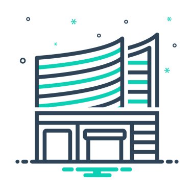  Mix renk simgesi için ofis binası