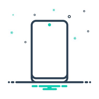Cep telefonu teknolojisi için mix renk simgesi