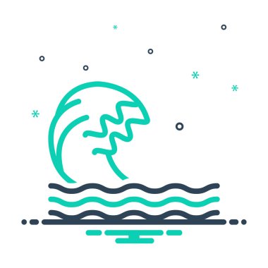 Dalga dalgalanma için mix renk simgesi