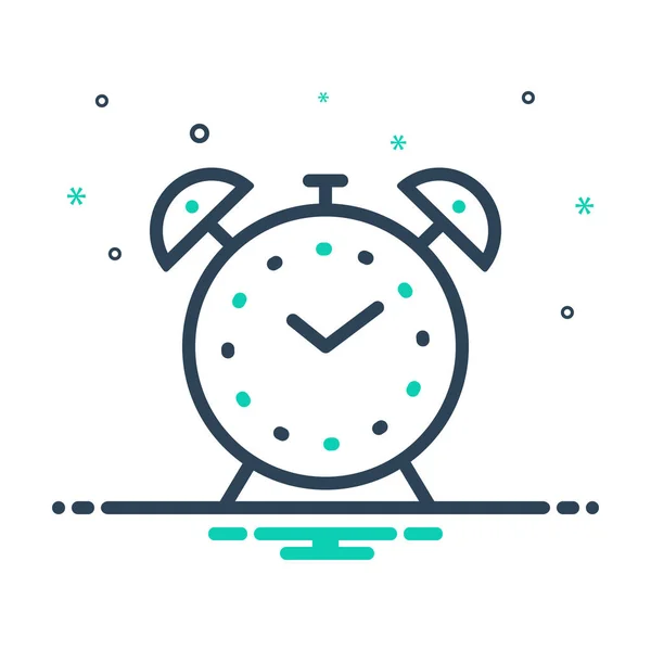 Icono Color Mezcla Para Reloj Despertador — Vector de stock