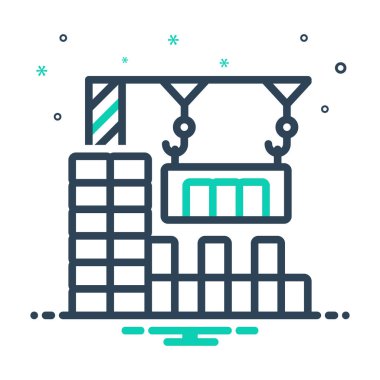 Mix renk simge İnşaat Vinç için