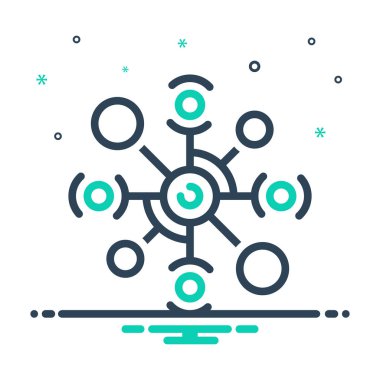 Diyagram tarif için mix renk simgesi