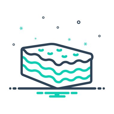 Lazanya peynir için mix renk simgesi