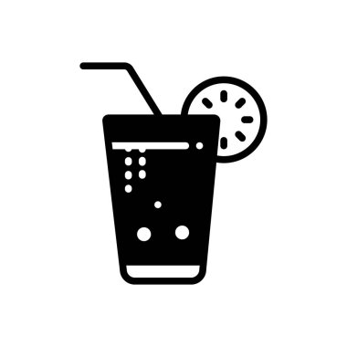 Meşrubat katı siyah simgesi