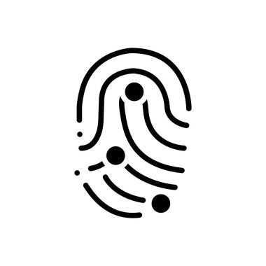 Benzersiz noktaları için katı siyah simgesi 