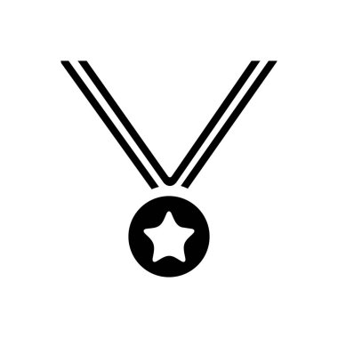 Madalya için katı siyah simgesi