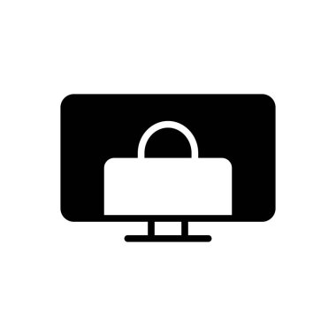 Çevrimiçi hizmetler için katı siyah simgesi