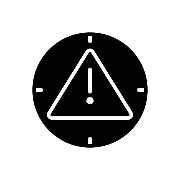 Solides Schwarzes Symbol Für Alarm — Stockvektor