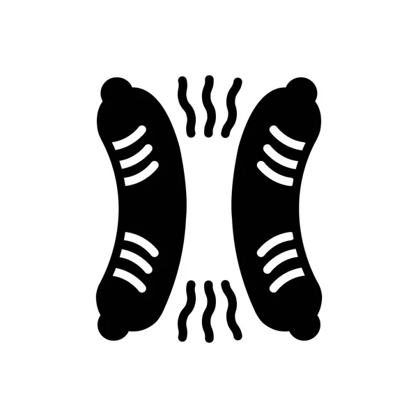 Solides Schwarzes Symbol Für Wurst — Stockvektor