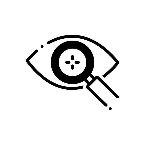 Icône Noire Solide Pour Eye Detect — Image vectorielle