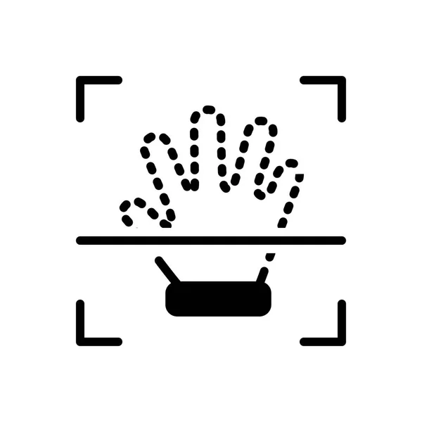 Icono Negro Sólido Para Handprint — Vector de stock