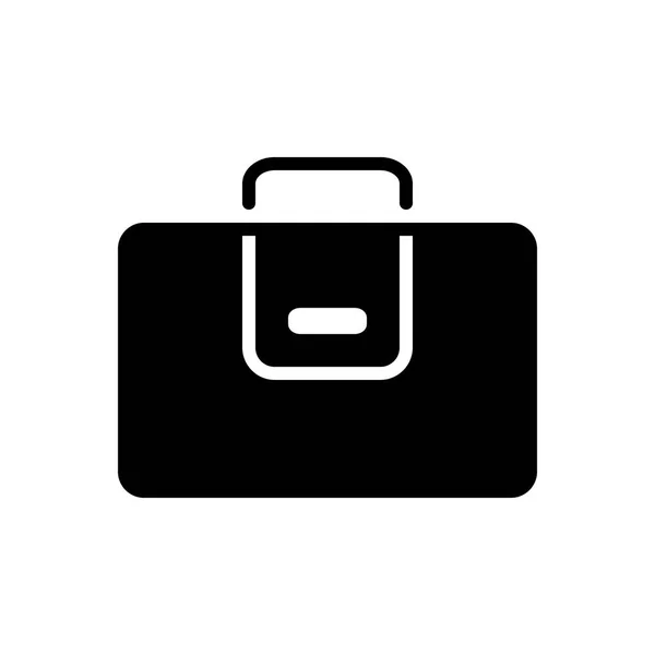 Icono Negro Sólido Para Cartera — Vector de stock