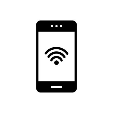 Wifi bağlantısı katı siyah simgesi