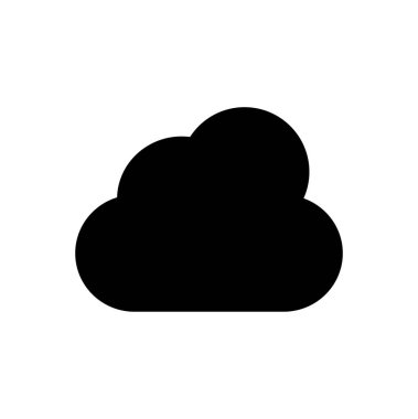 Bulut verileri için katı siyah simge