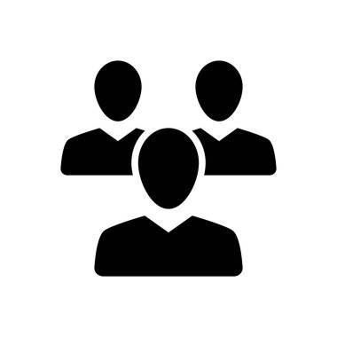 Müşteriler için katı siyah simgesi